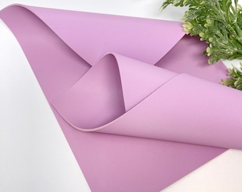 Lavender Faux Leather Sheet: Double Sided Smooth/Linen Texture