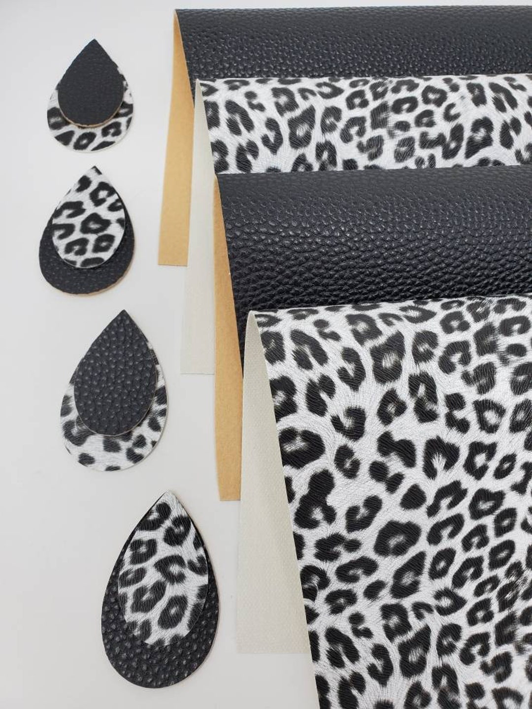 Leopard Faux Leather Sheets: 8x11 Craft Fabric - Etsy