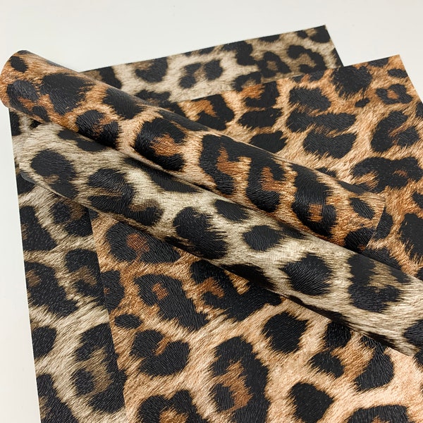 1555 Leopard texture  faux leather sheets. Leopard designs Leather sheets faux Leather hair and earrings supplies. Faux leather