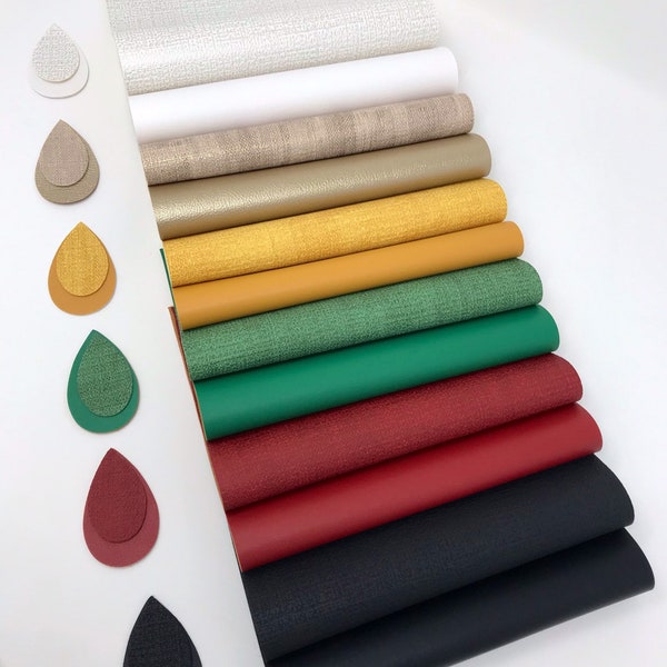 Textured Faux Leather Sheet: Solid Color Crafting Material (1.2mm)