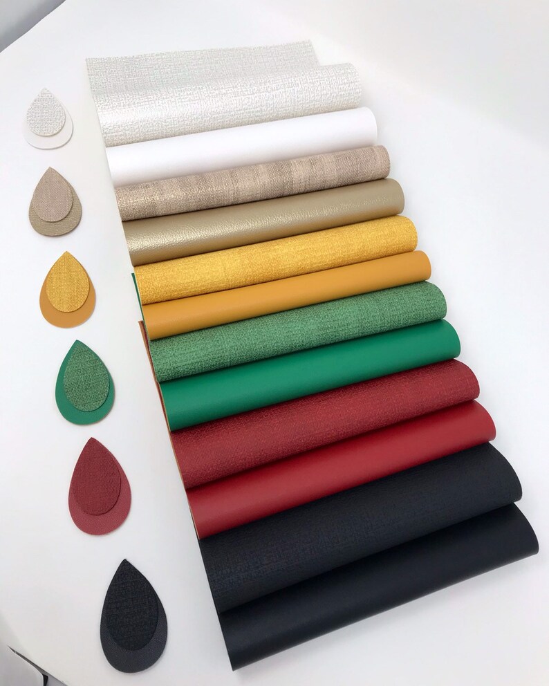 Texture and Solid Color Faux Leather Sheet. Faux Leather Etsy
