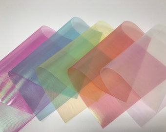 Holographic Transparent sheet. Waterproof jelly sheets. Craft supplies. Hair bows supplies