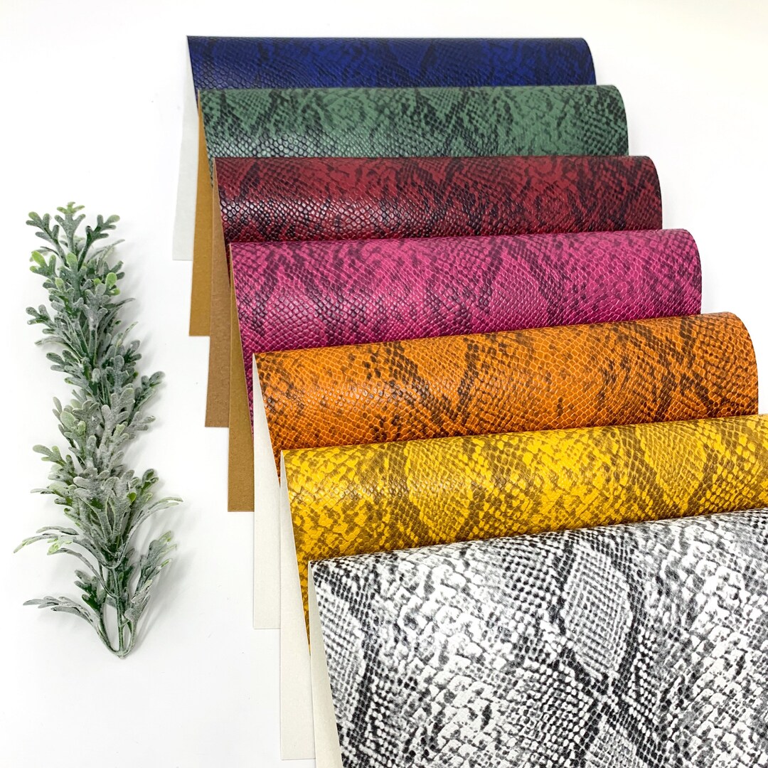 Snake Texture Faux Leather Sheets: 8x11" Craft Bow Supplies - Etsy