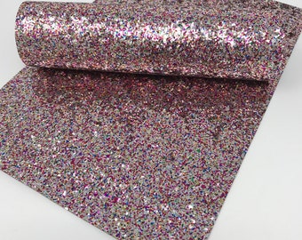 Rainbow Glitter Sheet: Canvas Backing, DIY Craft Supply