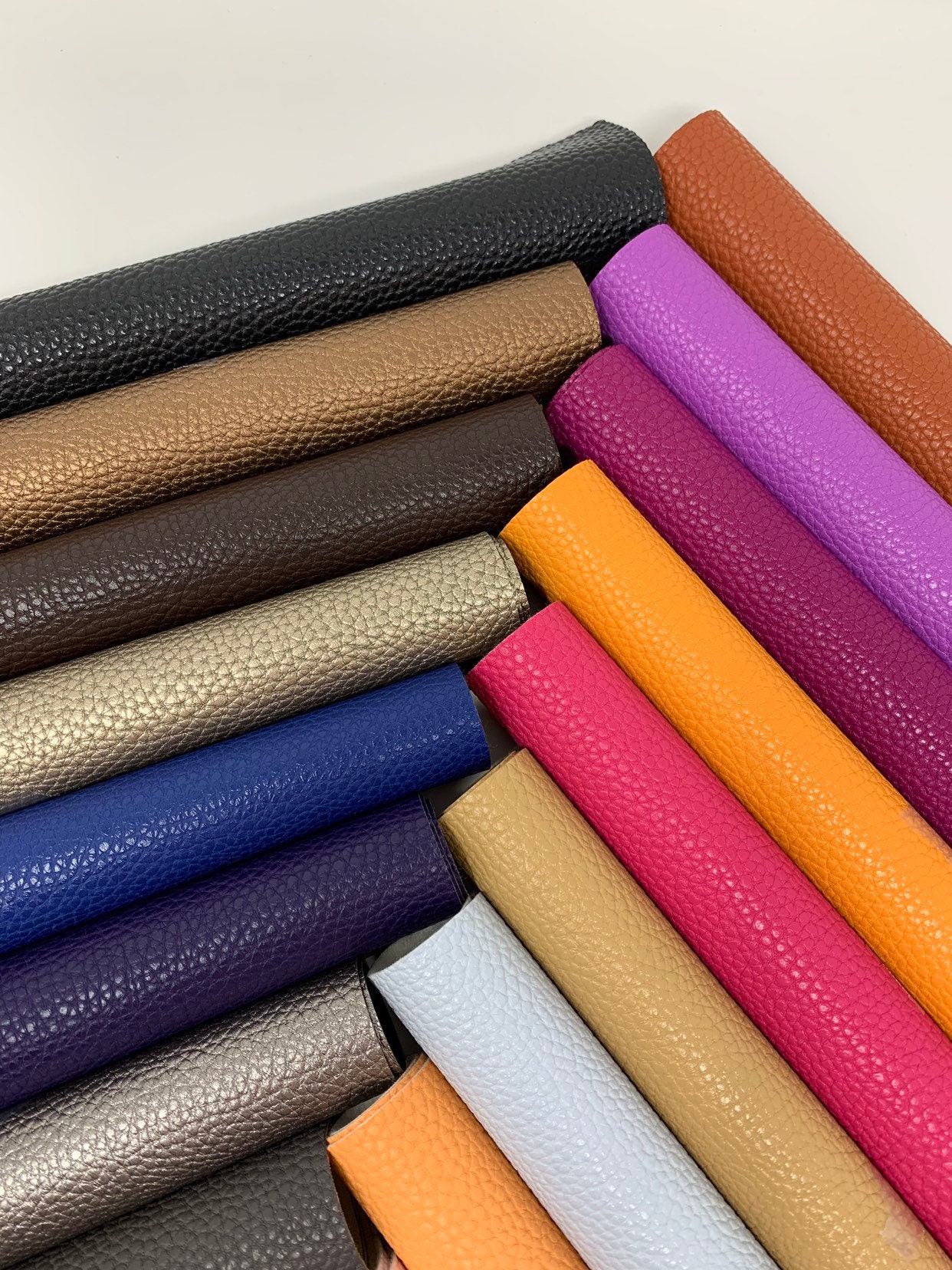 Faux Leather Sheets. Available in 21 Colors. Litchi Design - Etsy Canada