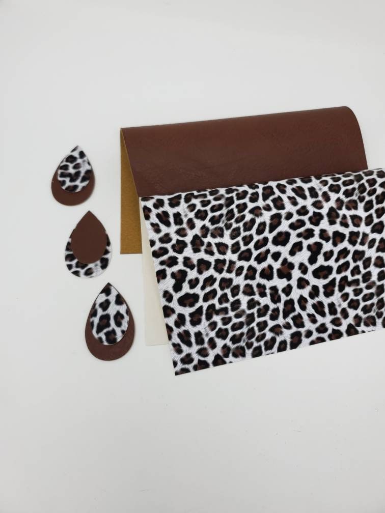 Leopard Faux Leather Sheet: 8x11" Craft Supply - Etsy