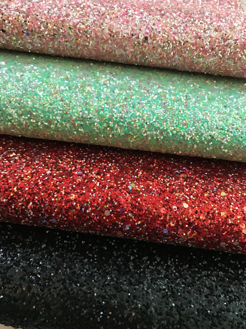 Glitter Fabric Sheets. Black Glitter Sheets. Chunky Glitter. Etsy