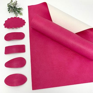 Hot Pink. Texture faux leather sheet. Faux lether sheet. Craft and hair bows supplies. Thickness 1.1 mm. Listing # K6880