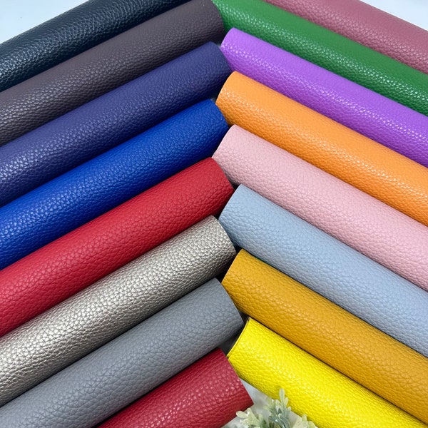 S21 Faux leather sheets. Available in 16 colors. Litchi design Leather sheets. Craft supplies. Leather supplies. Faux leather Litchi