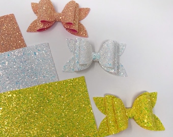 Chunky Glitter Fabric Sheets: Canvas Backing, Hair Bow Supplies
