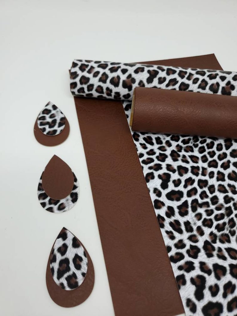 Leopard Faux Leather Sheet: 8x11" Craft Supply - Etsy