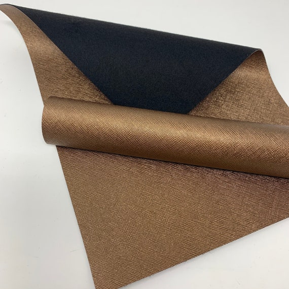 Brown 1.0 mm Thickness Textured PVC Faux Leather Vinyl Fabric