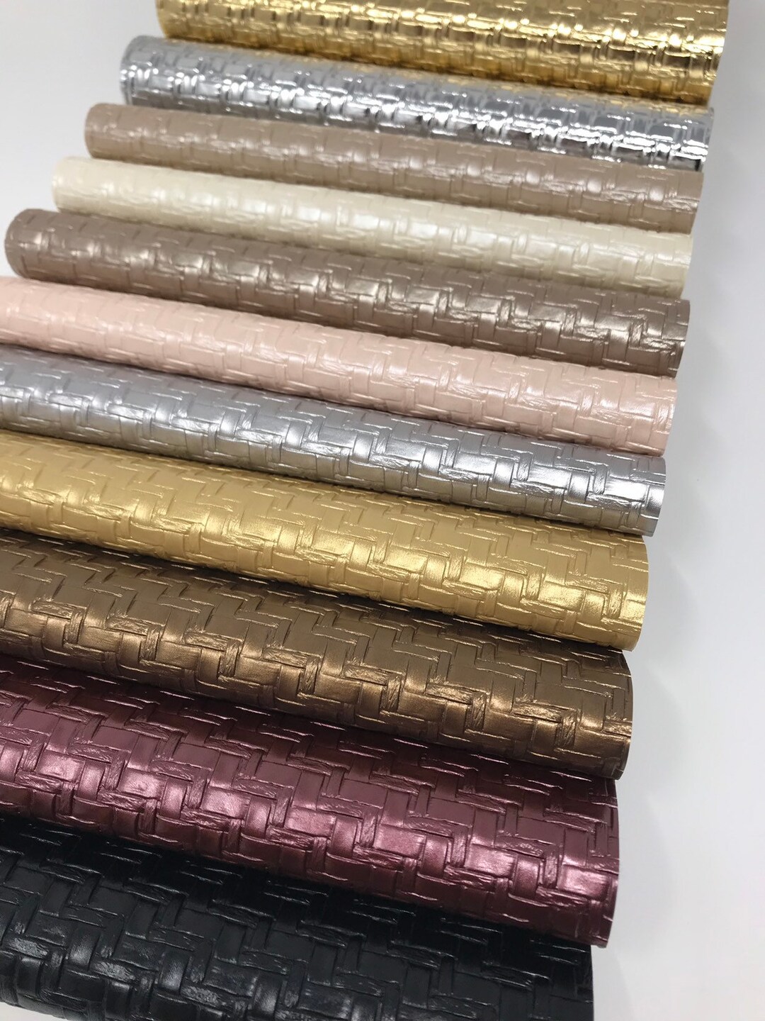 NKP105 Woven Texture Faux Leather Sheets: 8x11" Craft Fabric - Etsy