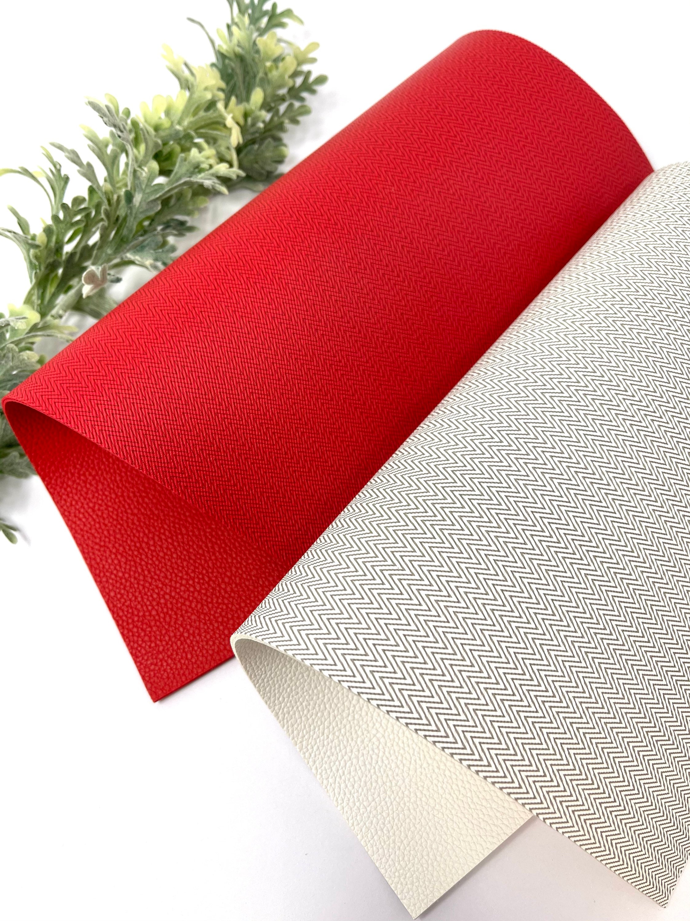 Zigzag Design Double Sided Leather Litchi Design Leather. Etsy