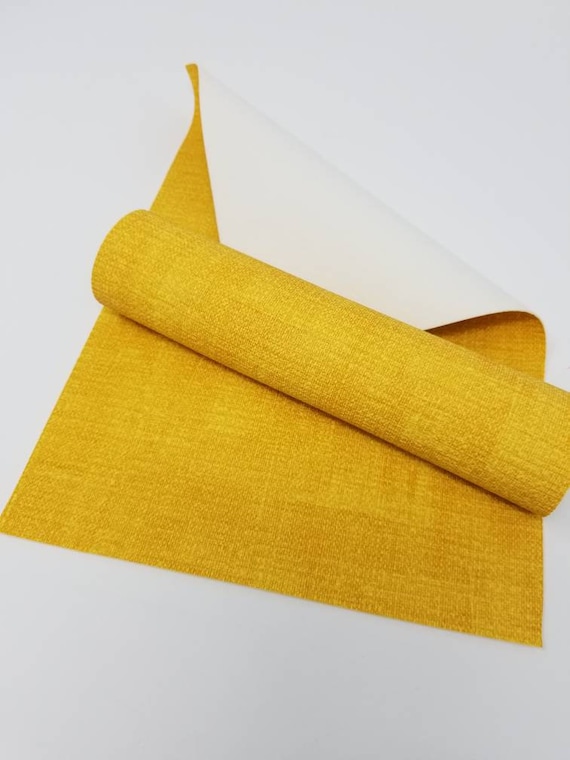 Mustard Yellow. Texture Faux Leather Sheets. Faux Leather Etsy