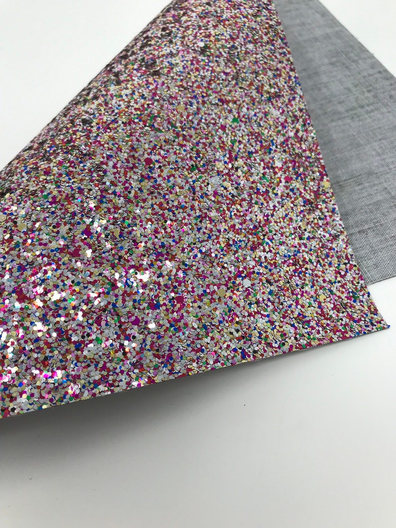 Rainbow Glitter Sheet With Canvas Backing. Glitter Sheets - Etsy