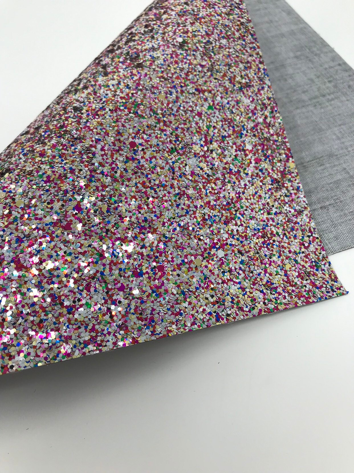 Rainbow Glitter Sheet With Canvas Backing. Glitter Sheets Etsy