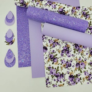 Purple Leather sheets. Faux leather sheets. Glitter sheets. Texture leather sheet. Craft supplies. Earrings. Hair bows. Leather sheets