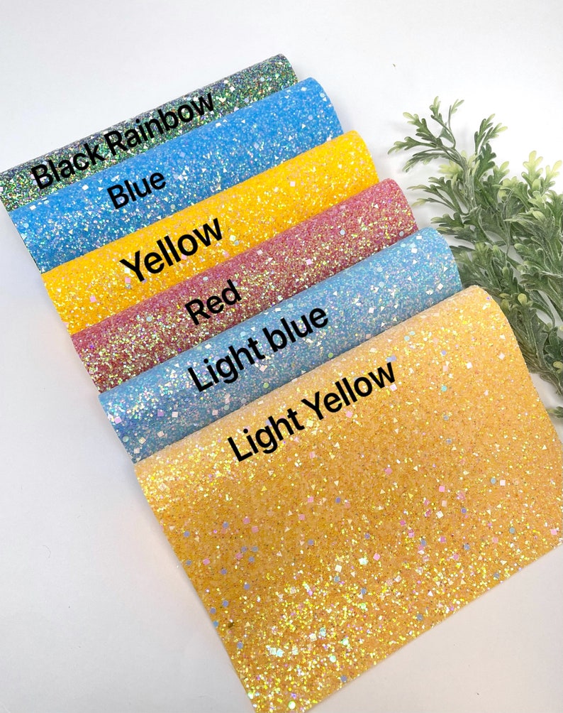 Glitter Sheets. Chunky Glitter Sheets. Canvas Backing Craft Etsy