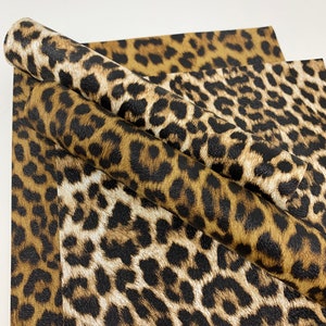 SL1600 Leopard design texture faux leather sheets. Leopard designs Leather sheets faux Leather hair and earrings supplies.