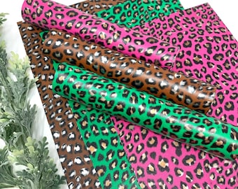 Leopard Print Faux Leather Sheets: Craft & Hair Bow Supplies