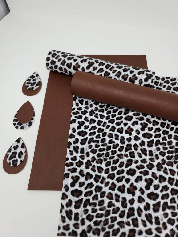 Leopard Faux Leather Sheet: 8x11" Craft Supply - Etsy
