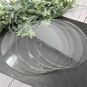 5 Inches Clear Acrylic Circles. Clear Acrylic Circle Discs. Craft Supplies  