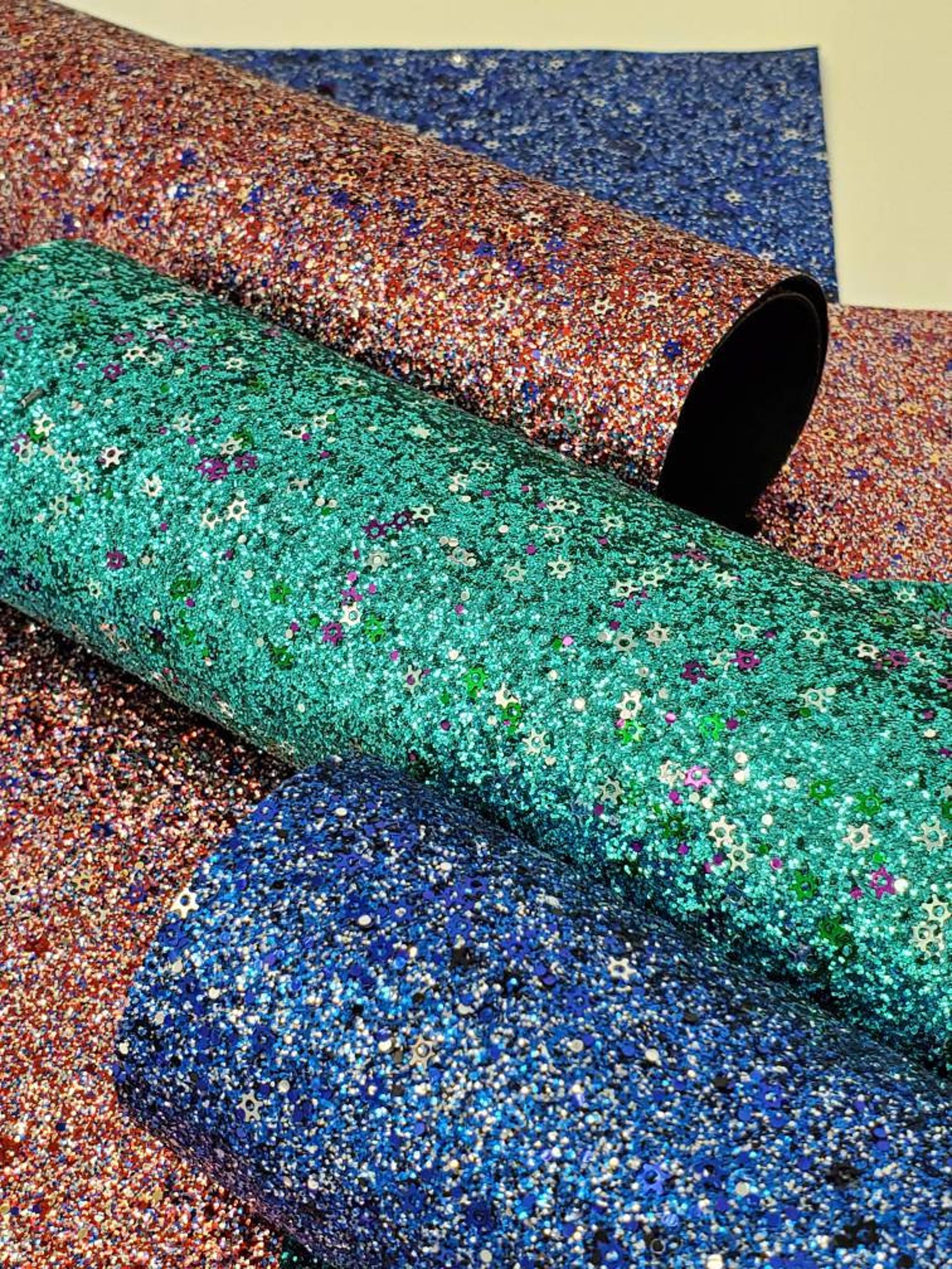 Blue with Multicolor Shine Glitter/Sequins (BS2)