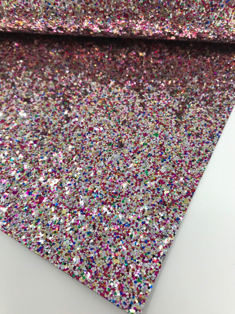 Rainbow Glitter Sheet With Canvas Backing. Glitter Sheets | Etsy