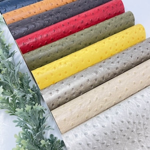 Ostrich Texture faux leather sheets. Leather sheets. Faux leather sheets. Craft supplies