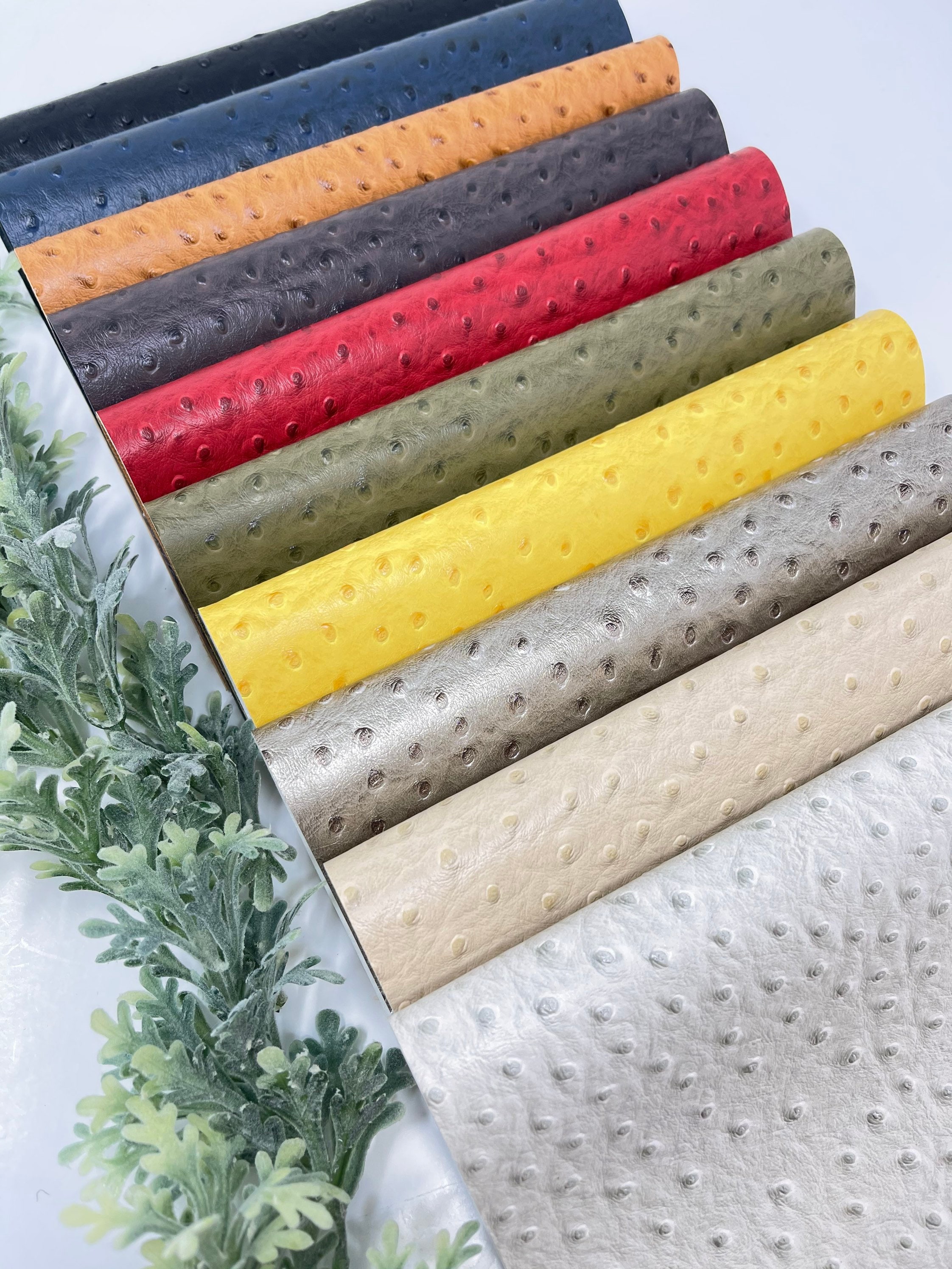 Ostrich Texture faux leather sheets. Leather sheets. Faux leather sheets. Craft supplies
