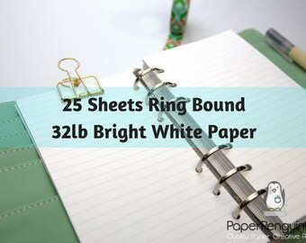 planner inserts 80 sheets white tomoe river paper filofax a5 etsy