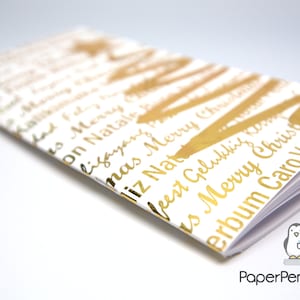 Midori Insert Foil Holiday Merry Christmas MTN Travelers Notebook Languages