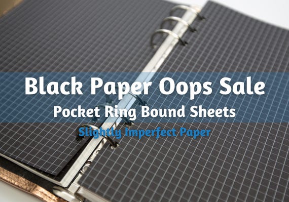 Oops: Pocket Black Paper 89 GSM 40 Sheets Ring Bound