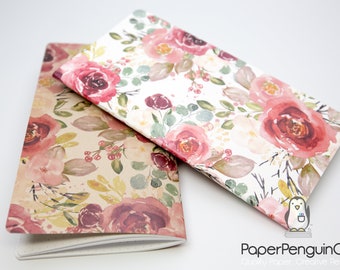 N006: Watercolor Florals Cover Bright White Paper 118 GSM 40 Pages Notebook