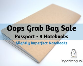 Oops Passport Size 3 Slightly Imperfect Notebooks Mystery Oops Grab Bag Sale Up to 75% Off