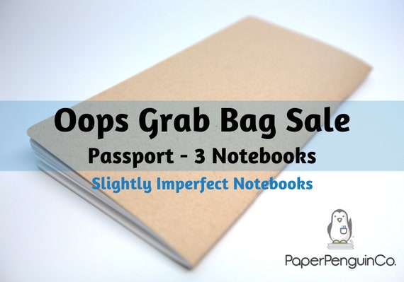 Oops Passport Size 3 Slightly Imperfect Notebooks Mystery Oops Grab Bag Sale Up to 75% Off