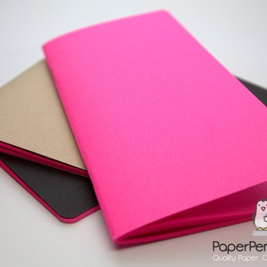 Midori Insert Bright Pink Travelers Notebook Black Brown Pink Regular Wide B6 Personal A6 Pocket Field Notes Passport/Grid Dots Lined Blank
