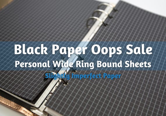Oops: Personal Wide Black Paper 89 GSM 40 Sheets Ring Bound