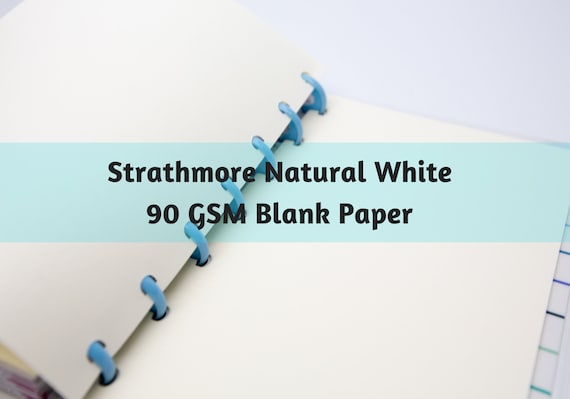 D008: Strathmore Natural White Cream Paper 90 GSM 80 Sheets Blank Paper Disc Bound