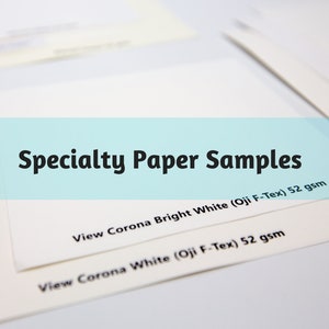 S001 : Échantillons carrés de papier spécial Feuilles de papier de 4,5 po x 4,2 po
