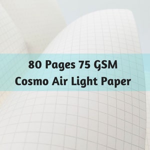 S016: Cosmo Air Light 80 Pages 75 GSM Japanese Paper Travelers Notebook Insert Light Cream Paper image 1