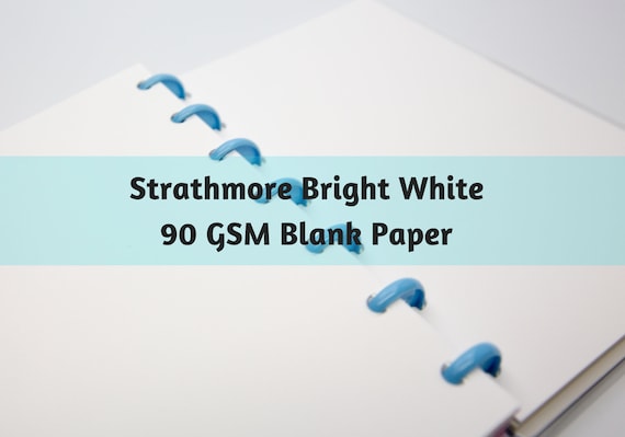 D007: Strathmore Bright White Paper 90 GSM 80 Sheets Blank Paper Disc Bound