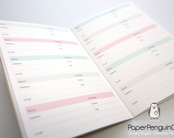 N028: Colorful Address Phone Book Bright White Paper 118 GSM 40 Pages Notebook
