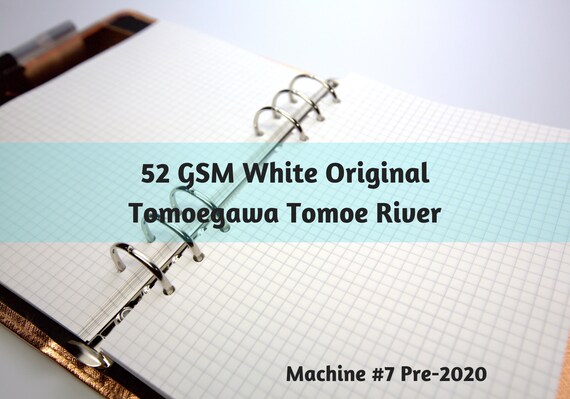 R006: Original Tomoegawa Tomoe River Paper White Paper 52 GSM 80 Sheets Personal Ring Bound