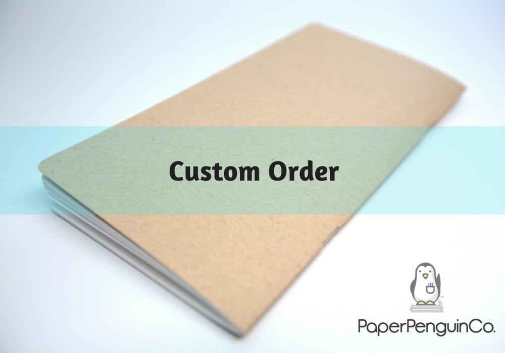 Custom Order: Tomoe River White Midori Inserts Passport Monthly Calendar B6  Slim Monthly Weekly Calendar Custom Notebooks