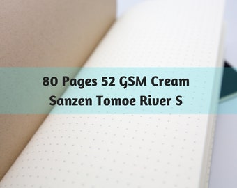 S014: Sanzen Tomoe River S Cream Paper 52 GSM 80 Pages Notebook