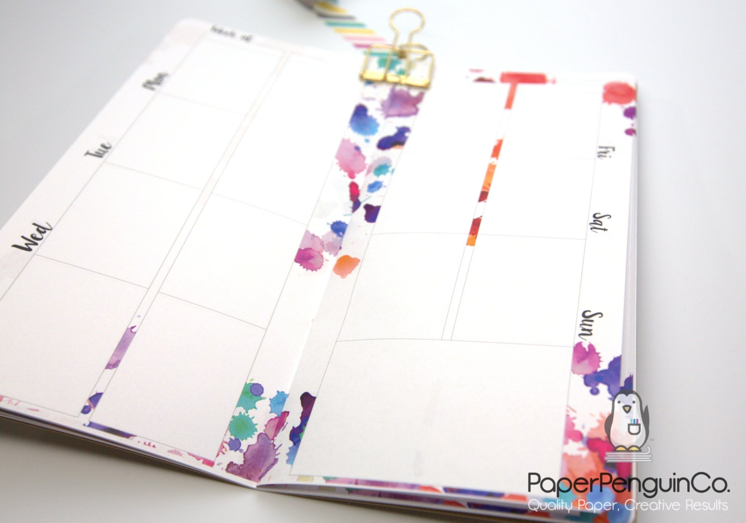 Weekly Planner Travelers Notebook Insert, Undated