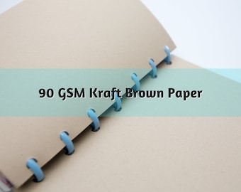 D010: Kraft Brown Paper 90 GSM 25 Sheets Disc Bound