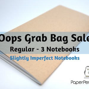 Oops Regular Size 3 Slightly Imperfect Notebooks Mystery Oops Grab Bag Sale Up to 75% Off